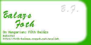 balazs foth business card